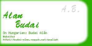 alan budai business card